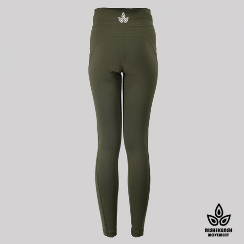 Speed Up HighRise Yoga Tights In Dark OLiveBottom